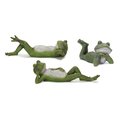 Melrose International DS 14.75 x 4.25 in. Resin Frog - Set of 3 78564